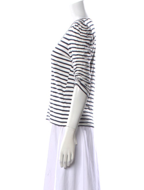Veronica Beard Striped Scoop Neck T-Shirt