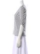 Veronica Beard Striped Scoop Neck T-Shirt