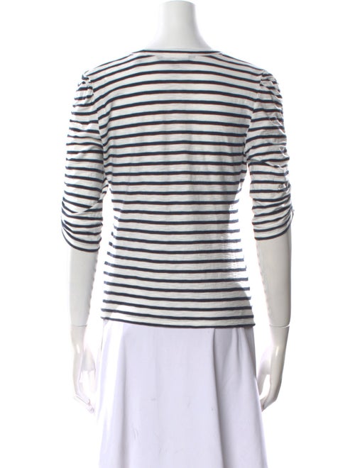 Veronica Beard Striped Scoop Neck T-Shirt