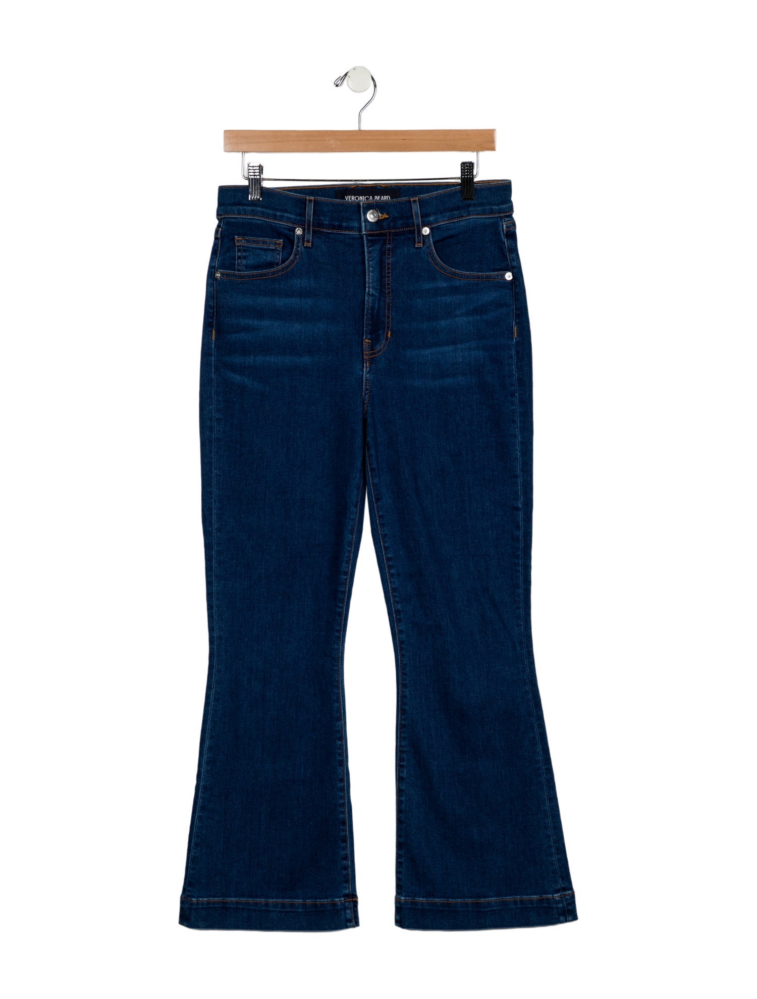 Veronica Beard Mid-Rise Wide Leg Jeans