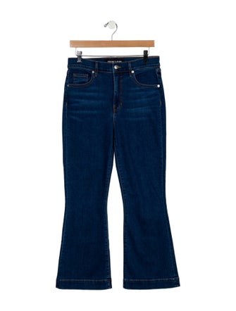 Veronica Beard Mid-Rise Wide Leg Jeans