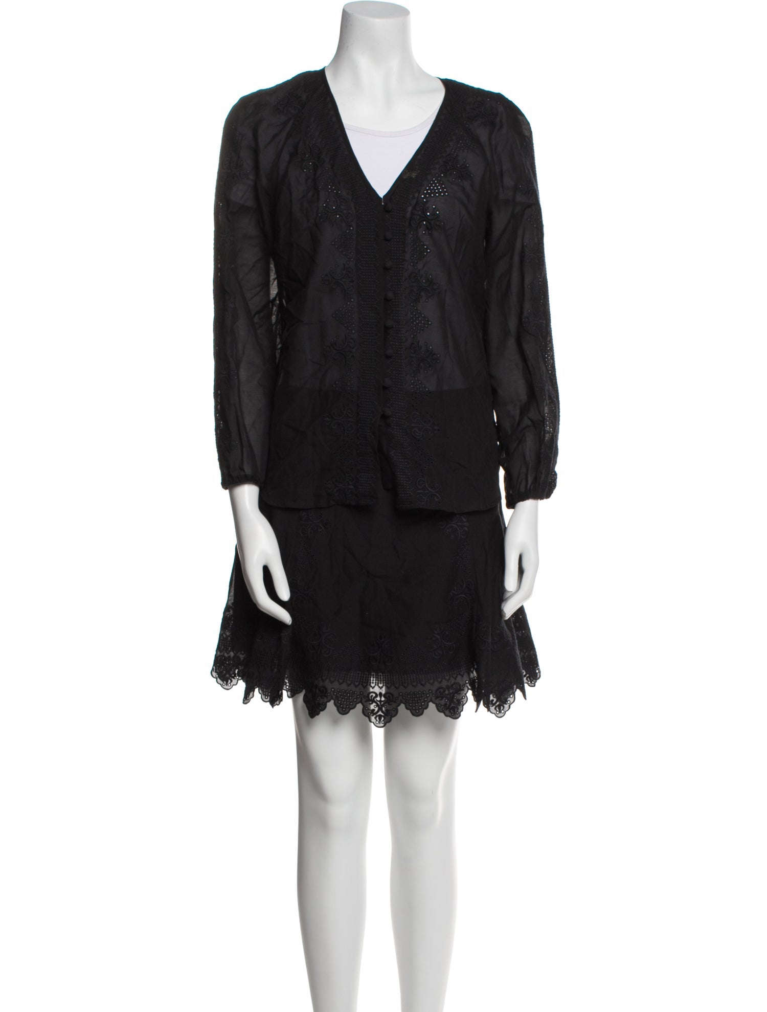 Veronica Beard Cutout Accent Skirt Set