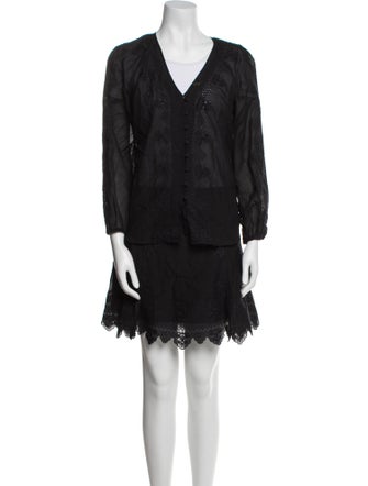 Veronica Beard Cutout Accent Skirt Set