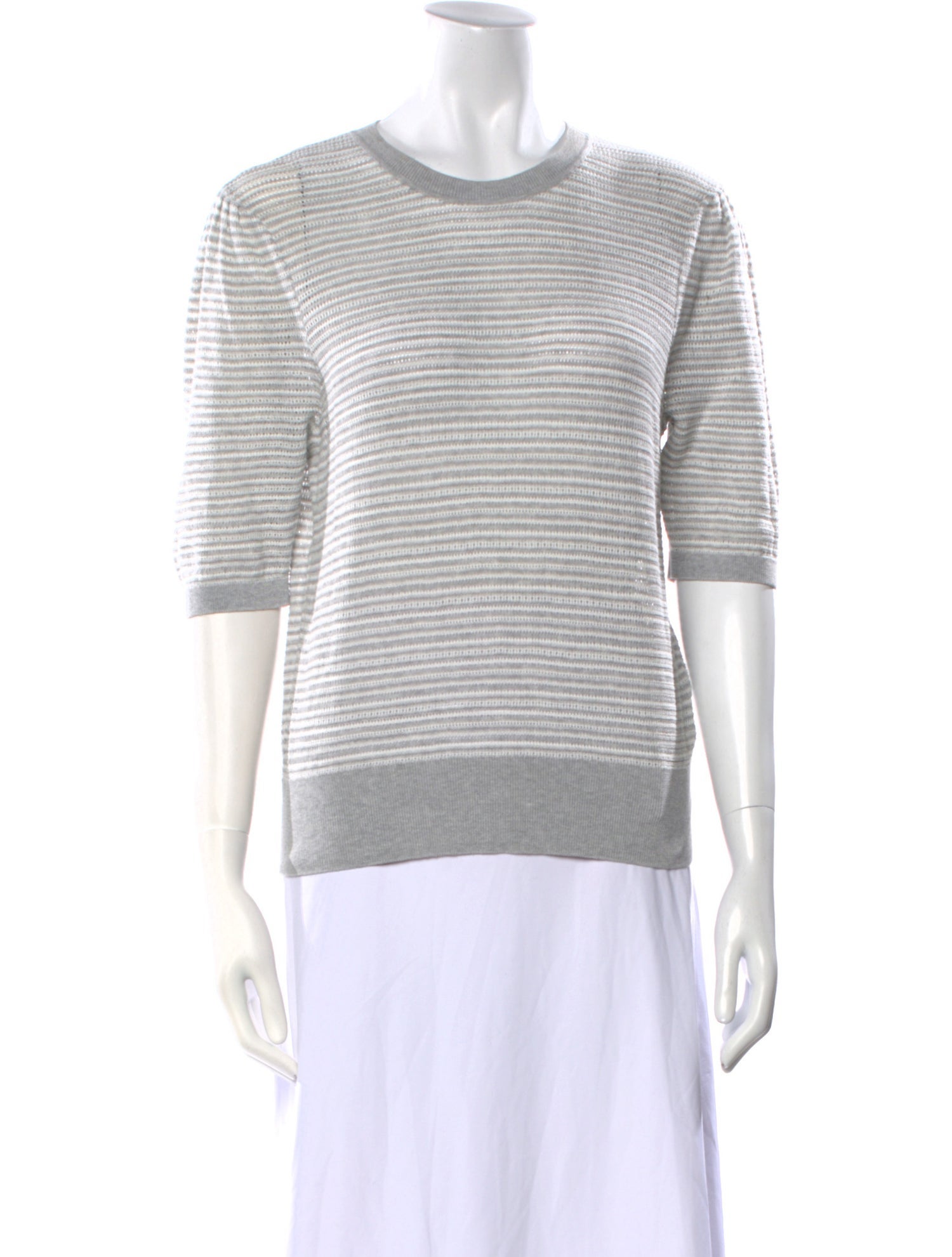 Veronica Beard Striped Crew Neck T-Shirt