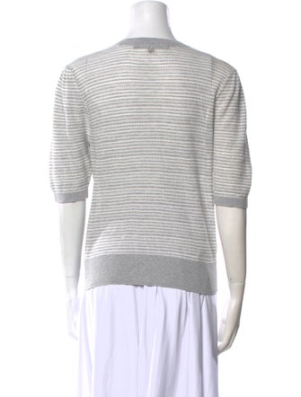 Veronica Beard Striped Crew Neck T-Shirt