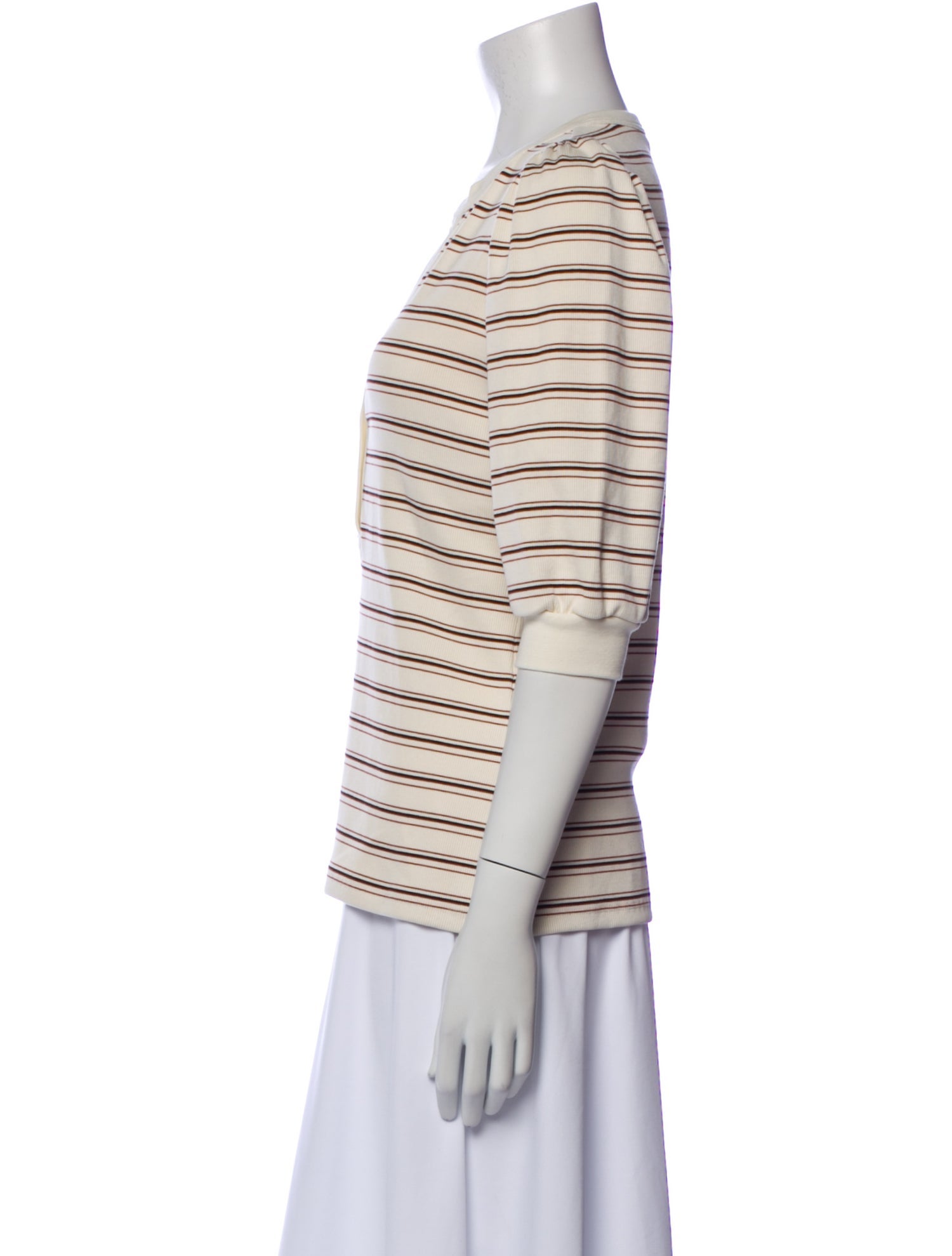 Veronica Beard Striped V-Neck Tunic