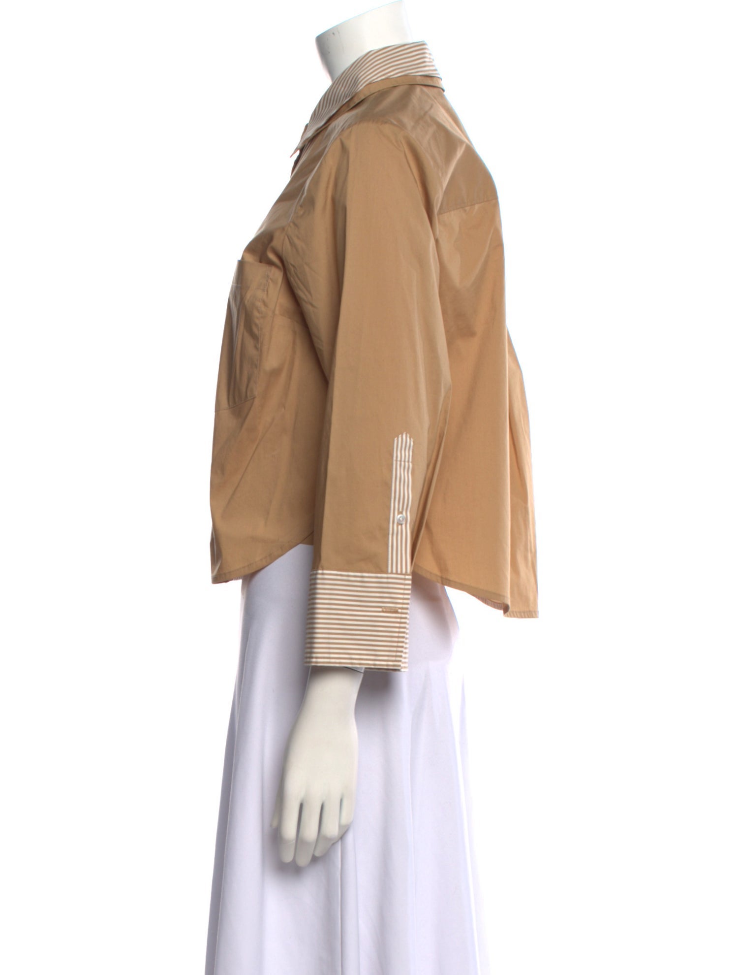 Veronica Beard Three-Quarter Sleeve Button-Up Top