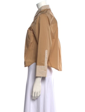 Veronica Beard Three-Quarter Sleeve Button-Up Top