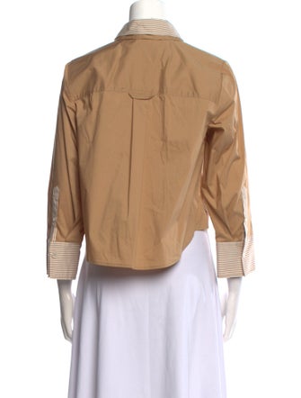 Veronica Beard Three-Quarter Sleeve Button-Up Top