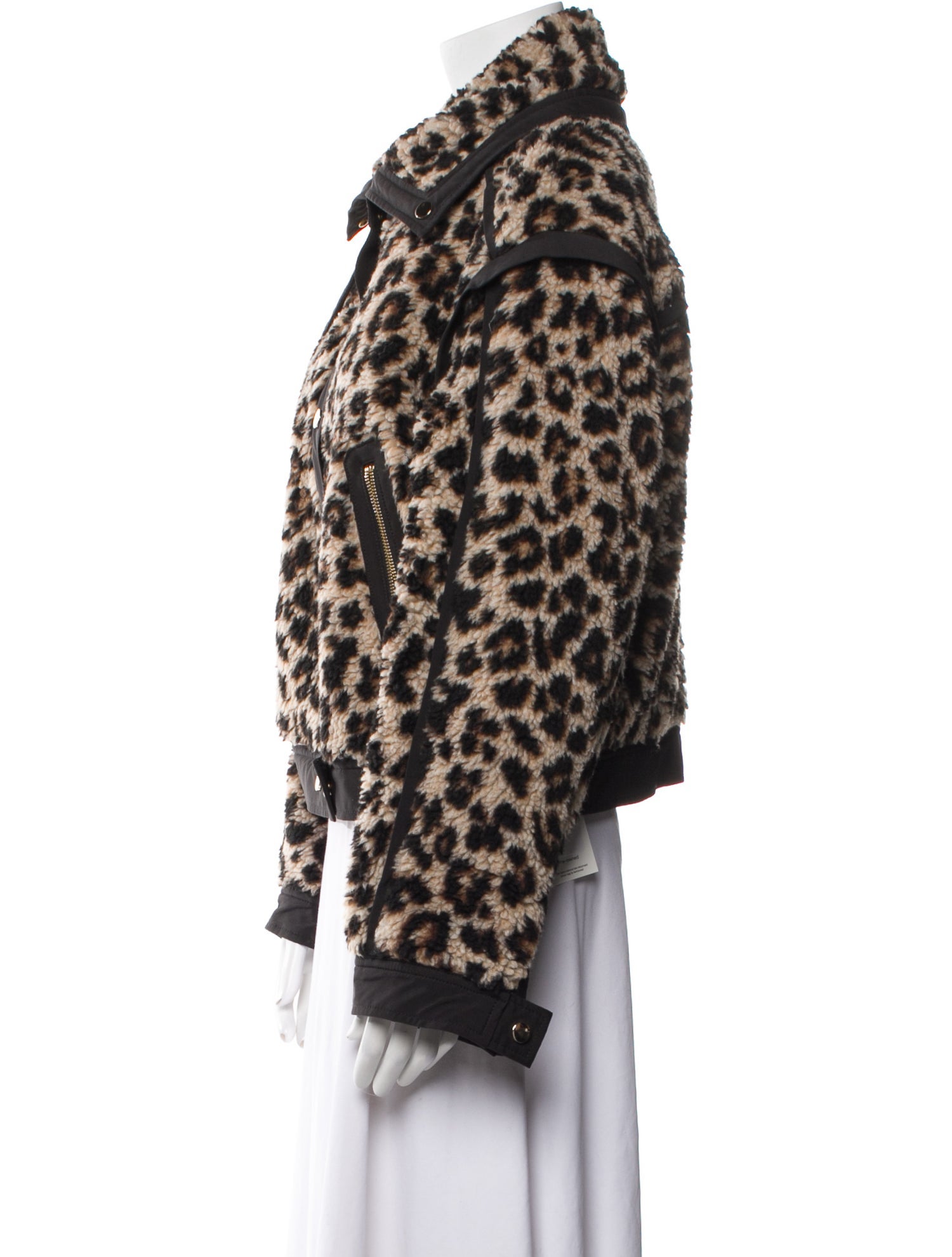 Veronica Beard Animal Print Faux Fur Jacket