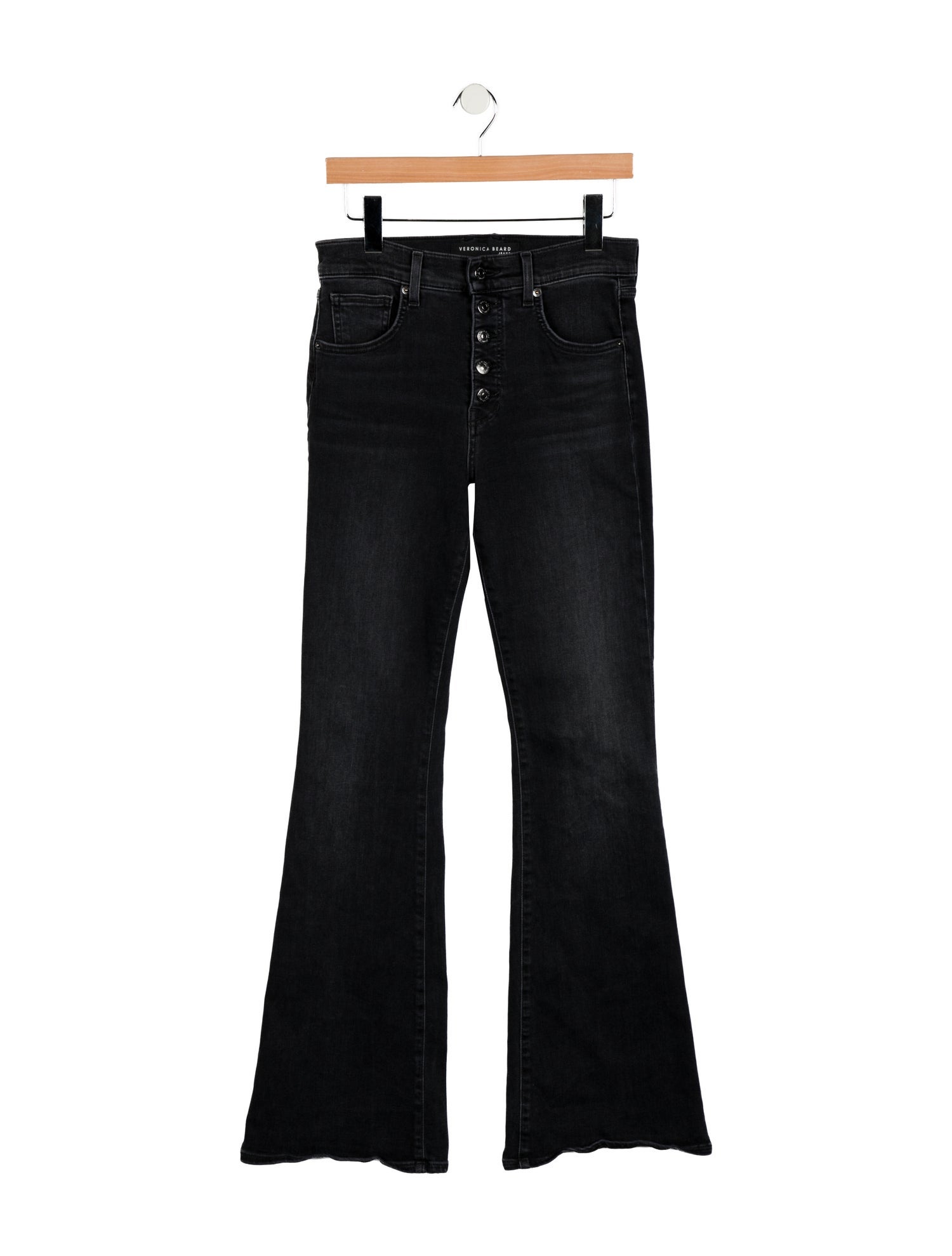 Veronica Beard Mid-Rise Wide Leg Jeans
