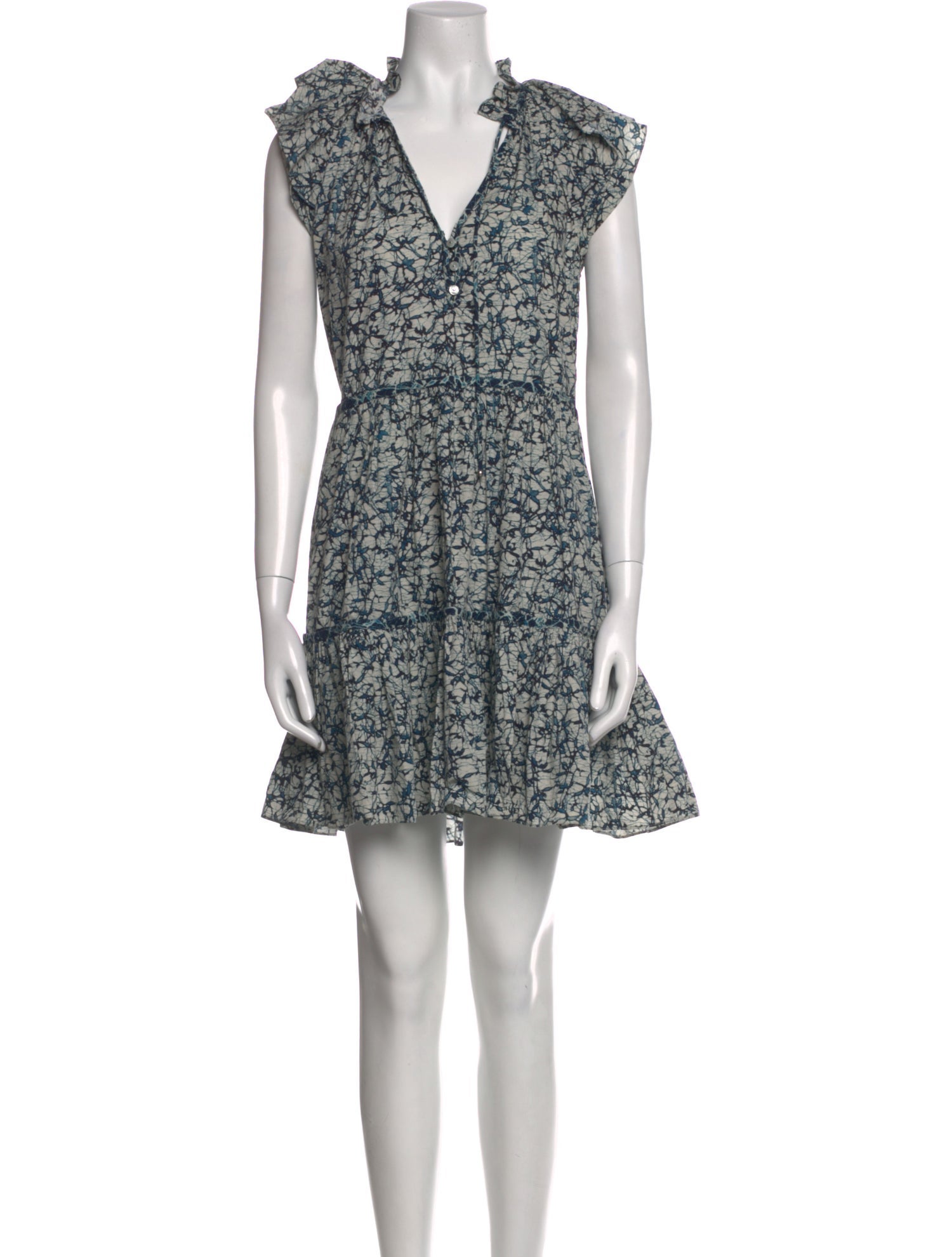 Veronica Beard Floral Print Midi Length Dress