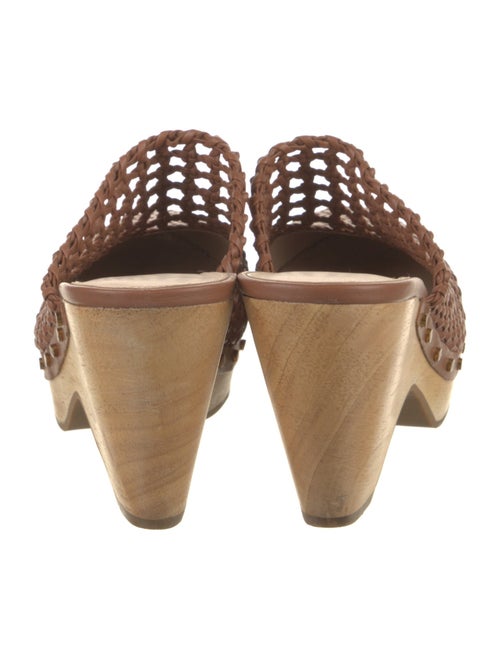 Veronica Beard Leather Colorblock Pattern Mules