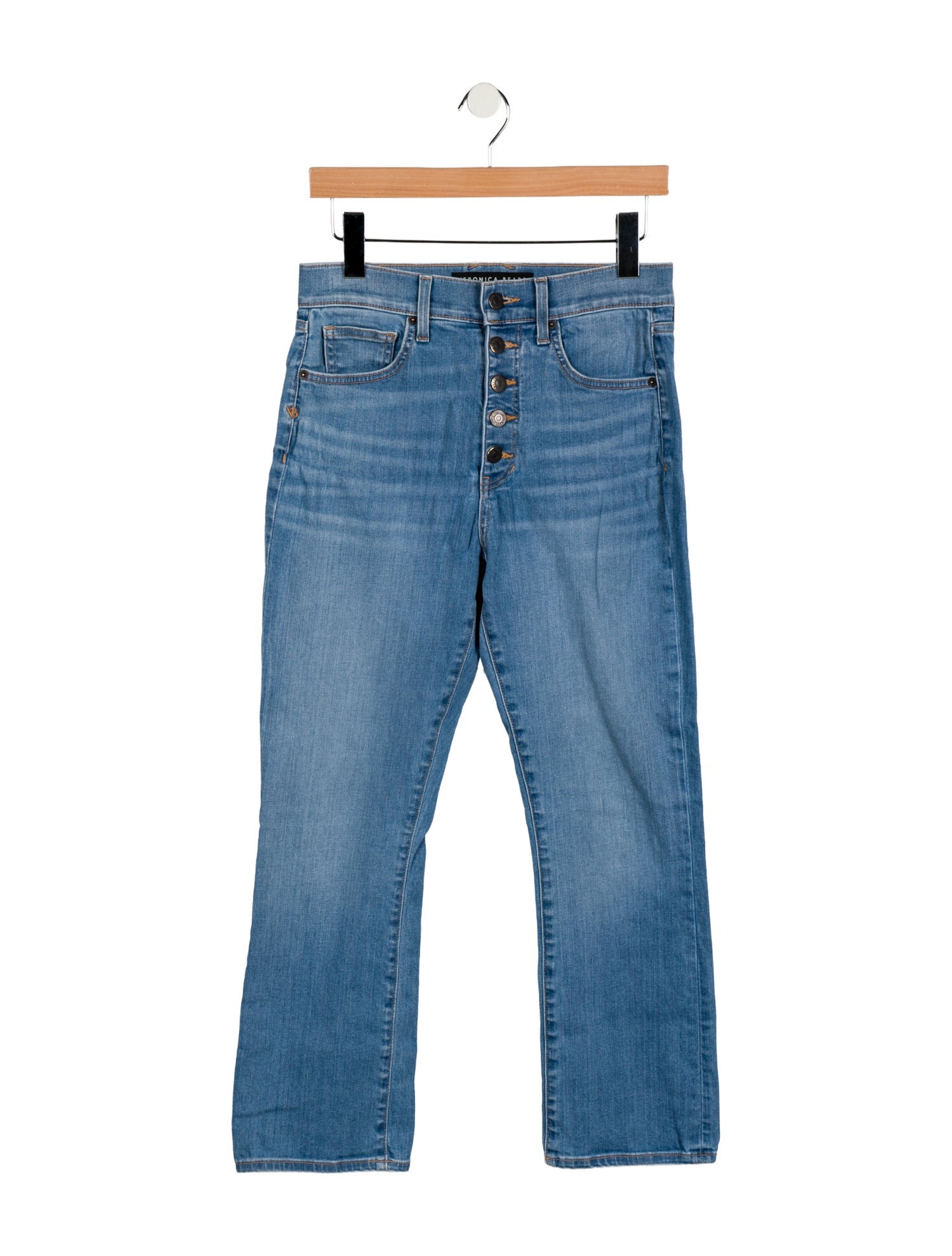 Veronica Beard Mid-Rise Straight Leg Jeans