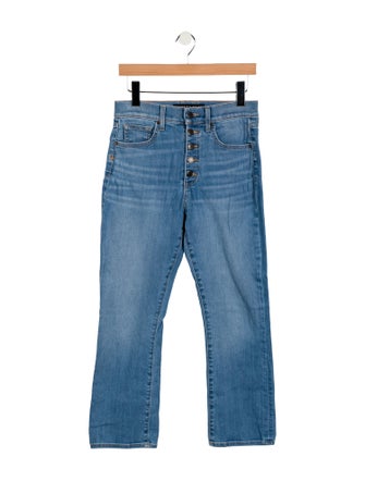 Veronica Beard Mid-Rise Straight Leg Jeans