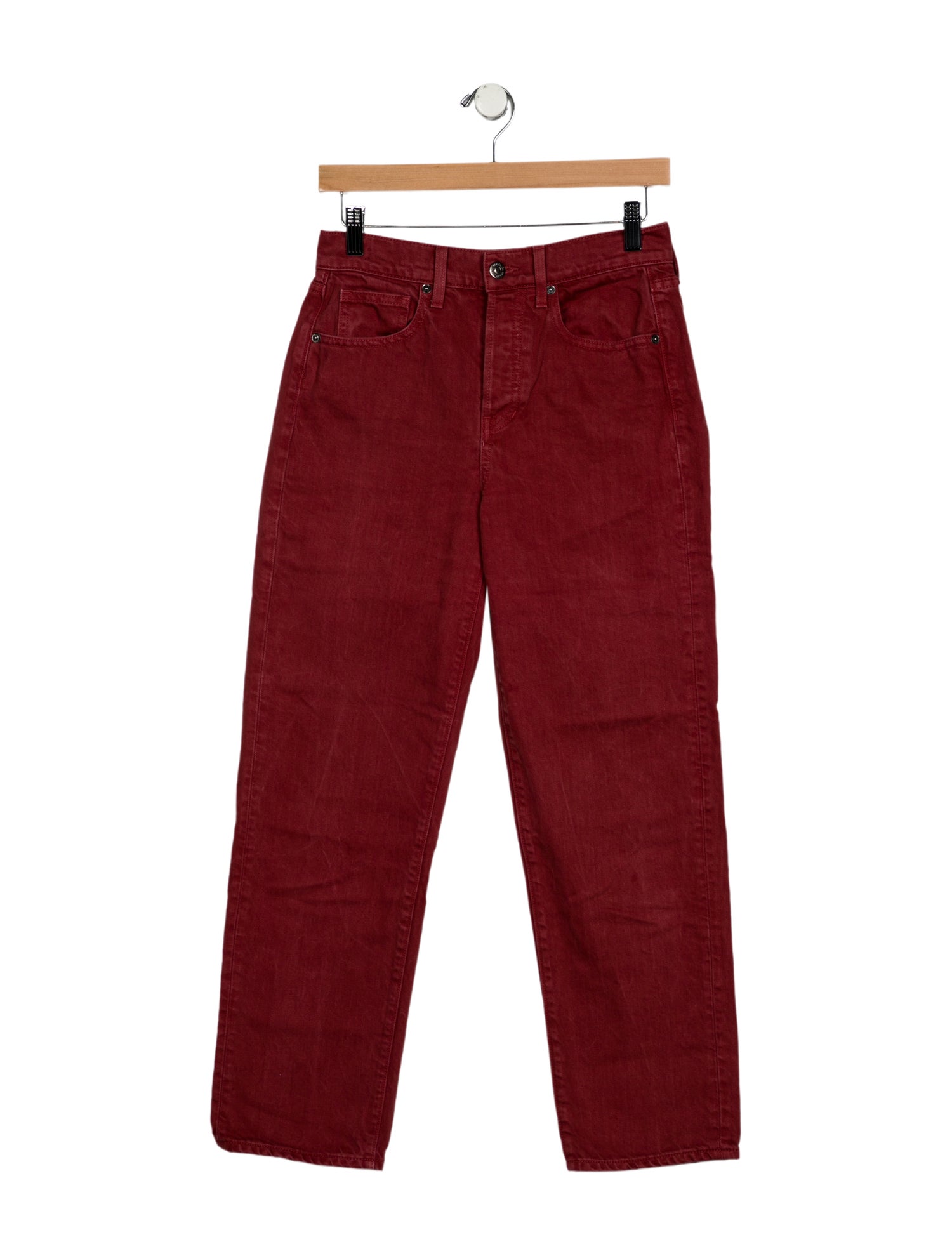 Veronica Beard Mid-Rise Straight Leg Jeans