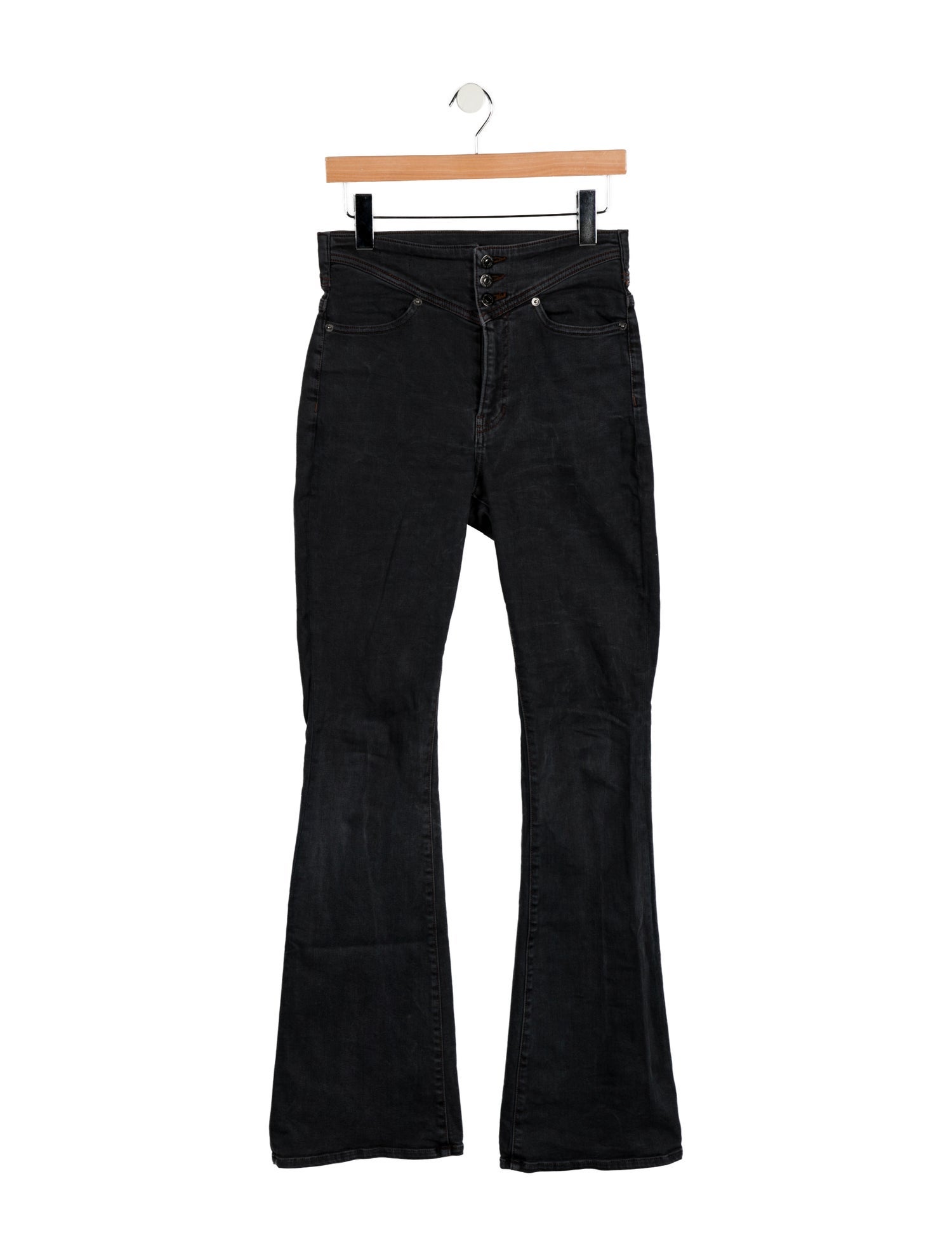 Veronica Beard Mid-Rise Wide Leg Jeans