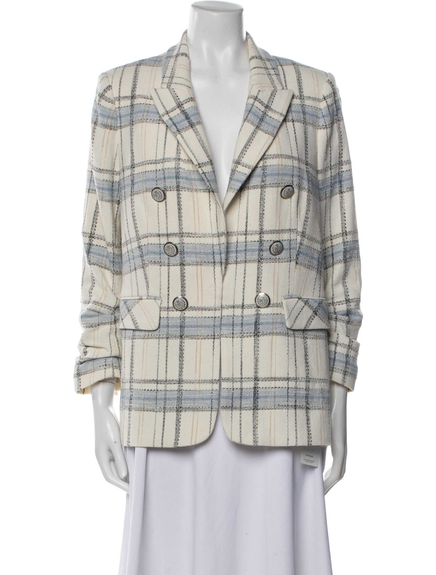 Veronica Beard Plaid Print Blazer