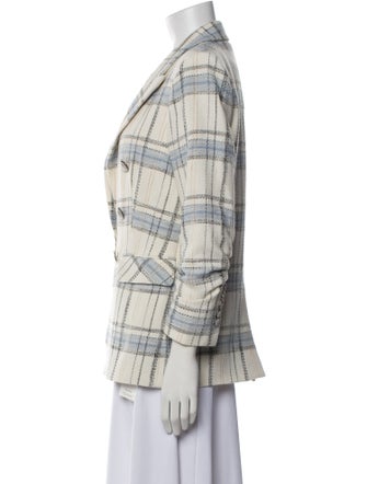 Veronica Beard Plaid Print Blazer
