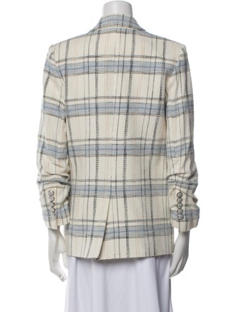 Veronica Beard Plaid Print Blazer
