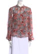 Veronica Beard Silk Floral Print Blouse