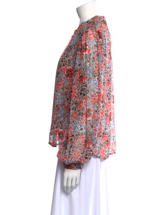 Veronica Beard Silk Floral Print Blouse
