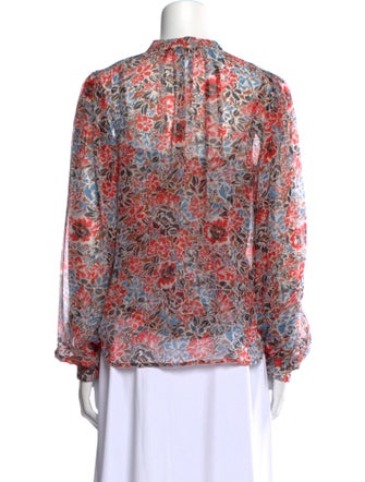 Veronica Beard Silk Floral Print Blouse