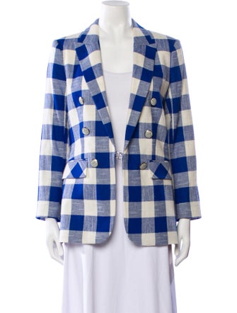 Veronica Beard Plaid Print Blazer