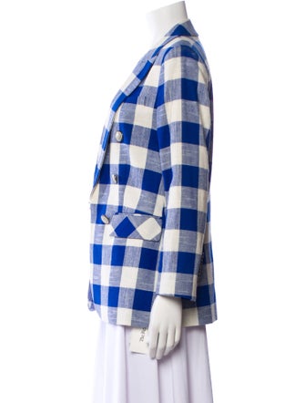 Veronica Beard Plaid Print Blazer