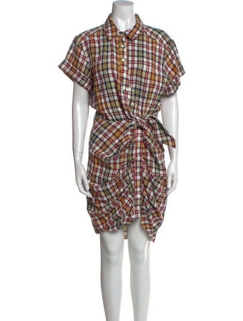 Veronica Beard Plaid Print Knee-Length Dress