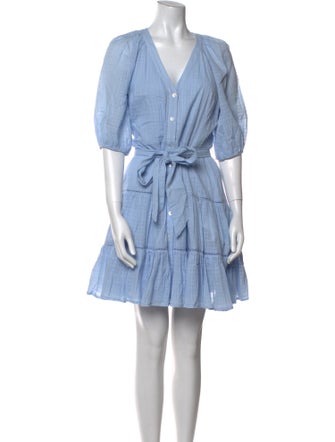 Veronica Beard V-Neck Mini Dress