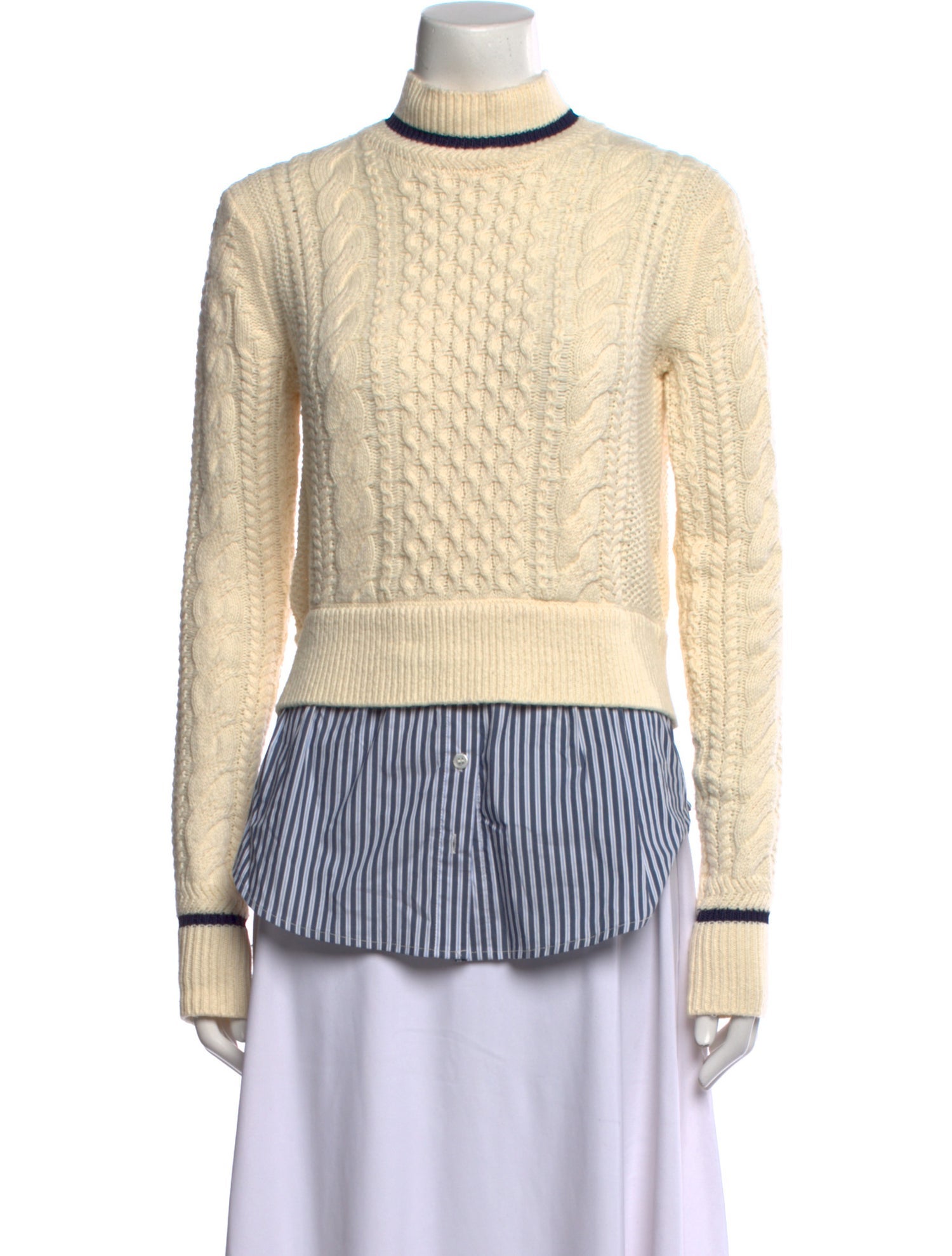 Veronica Beard Striped Turtleneck Sweater