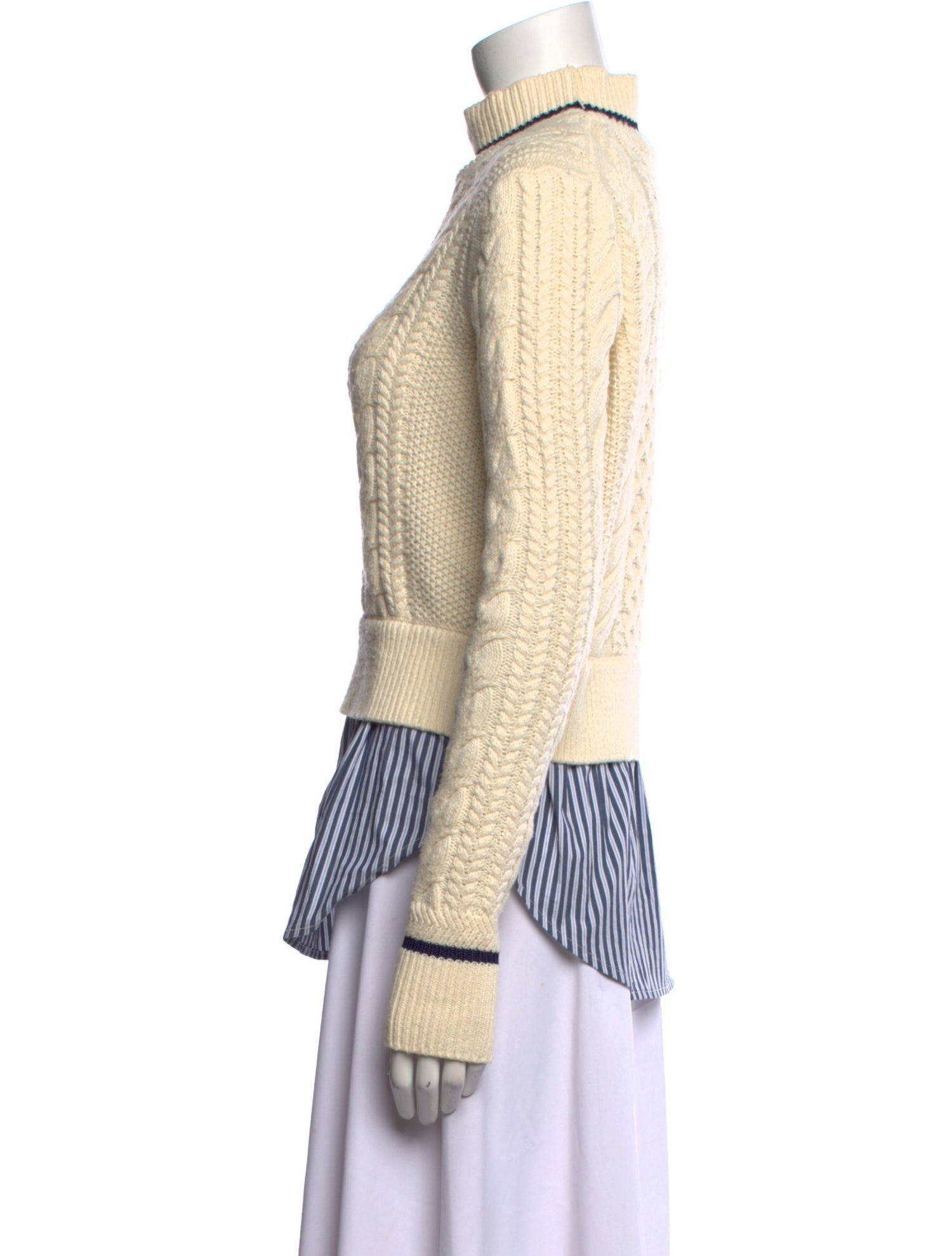 Veronica Beard Striped Turtleneck Sweater