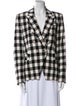 Veronica Beard Linen Plaid Print Blazer