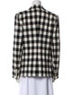 Veronica Beard Linen Plaid Print Blazer