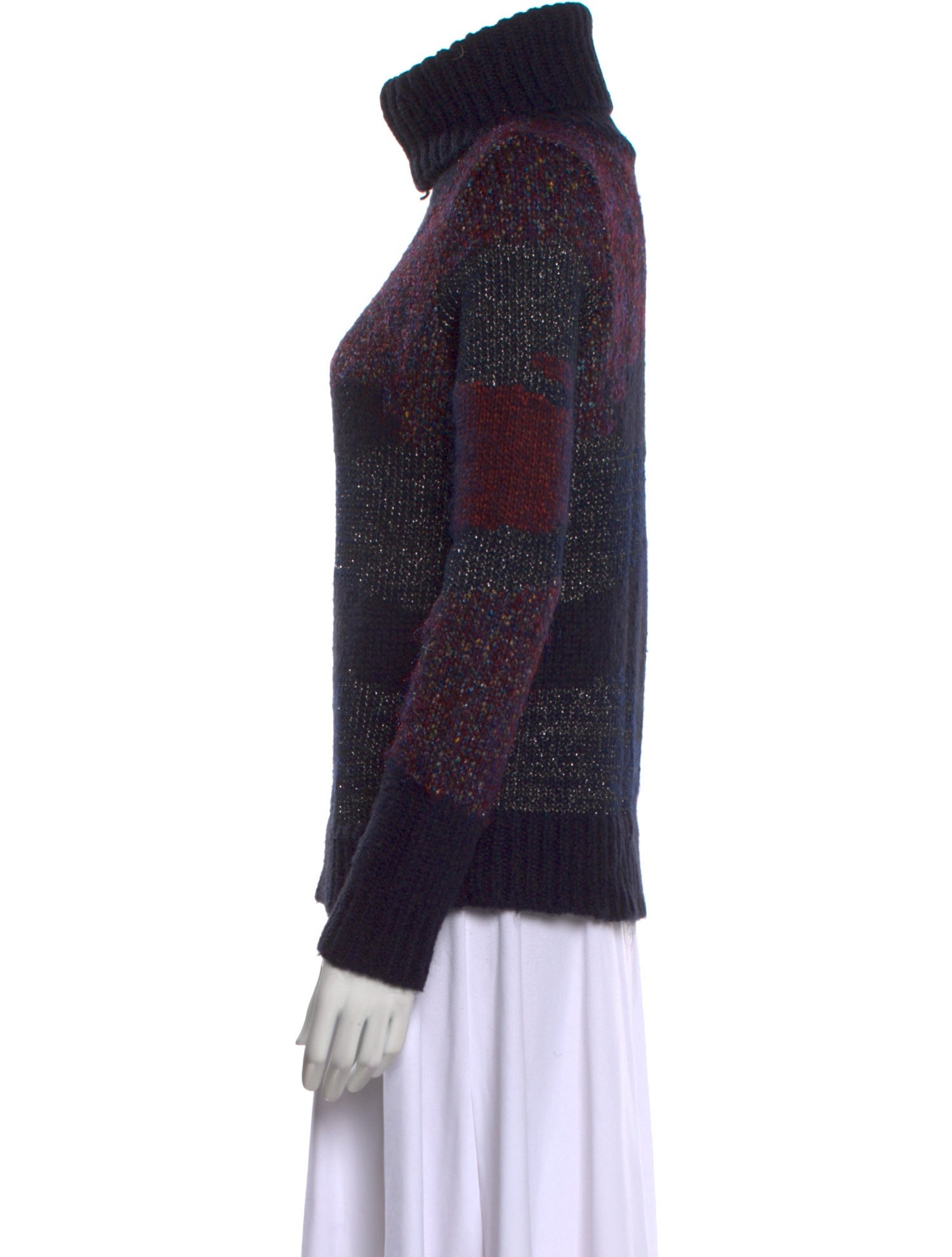 Veronica Beard Printed Turtleneck Sweater