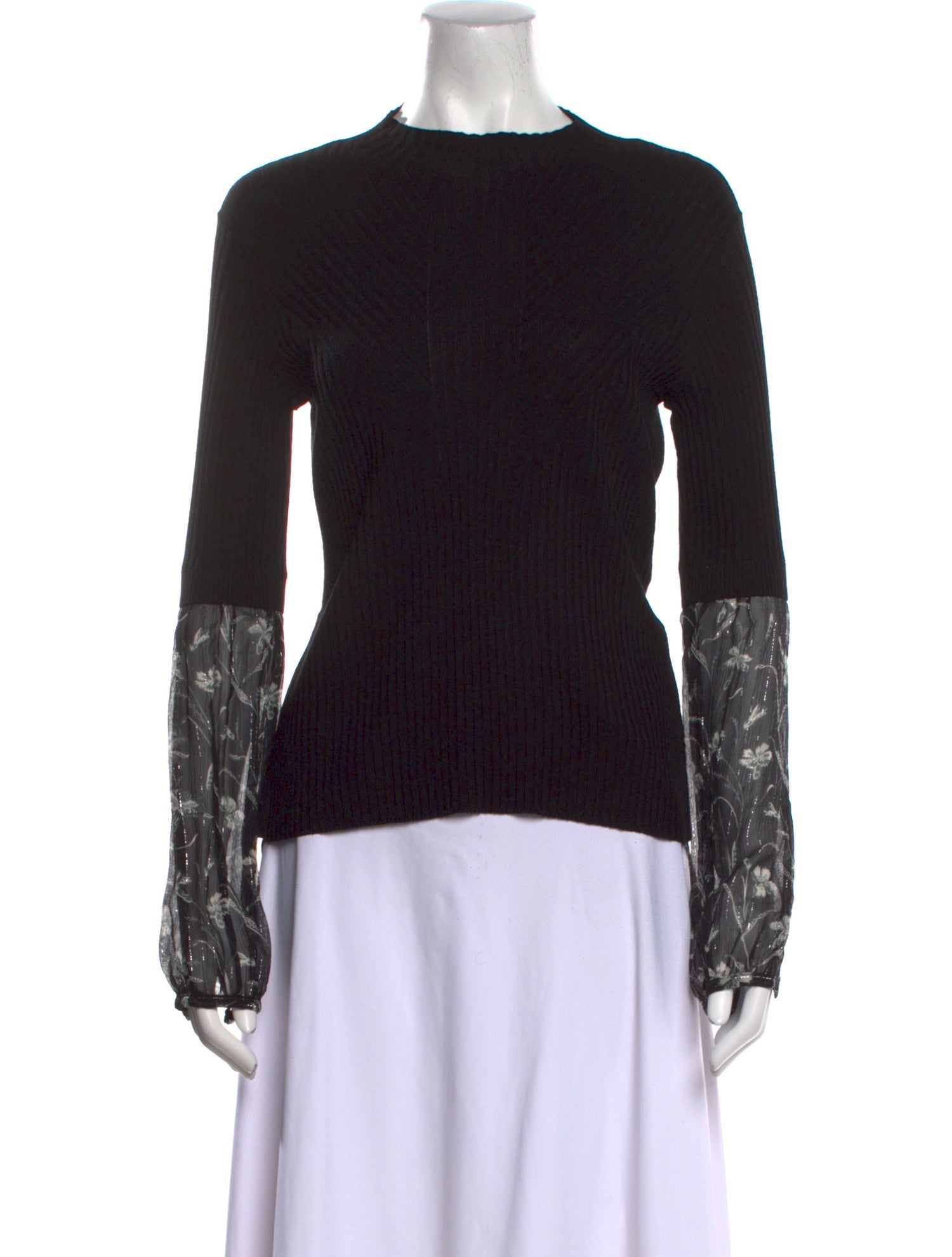 Veronica Beard Crew Neck Long Sleeve Top