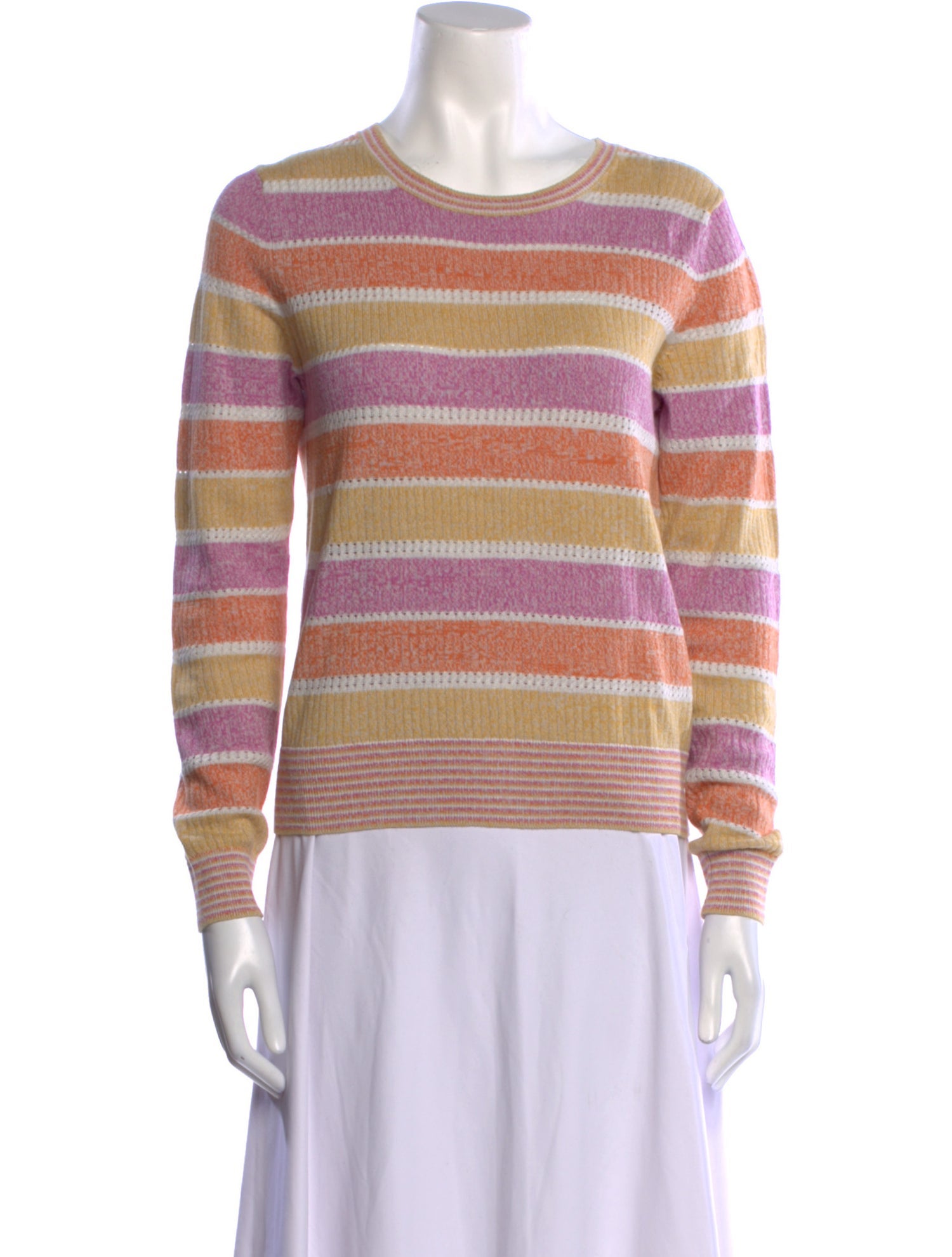 Veronica Beard Linen Striped Sweatshirt