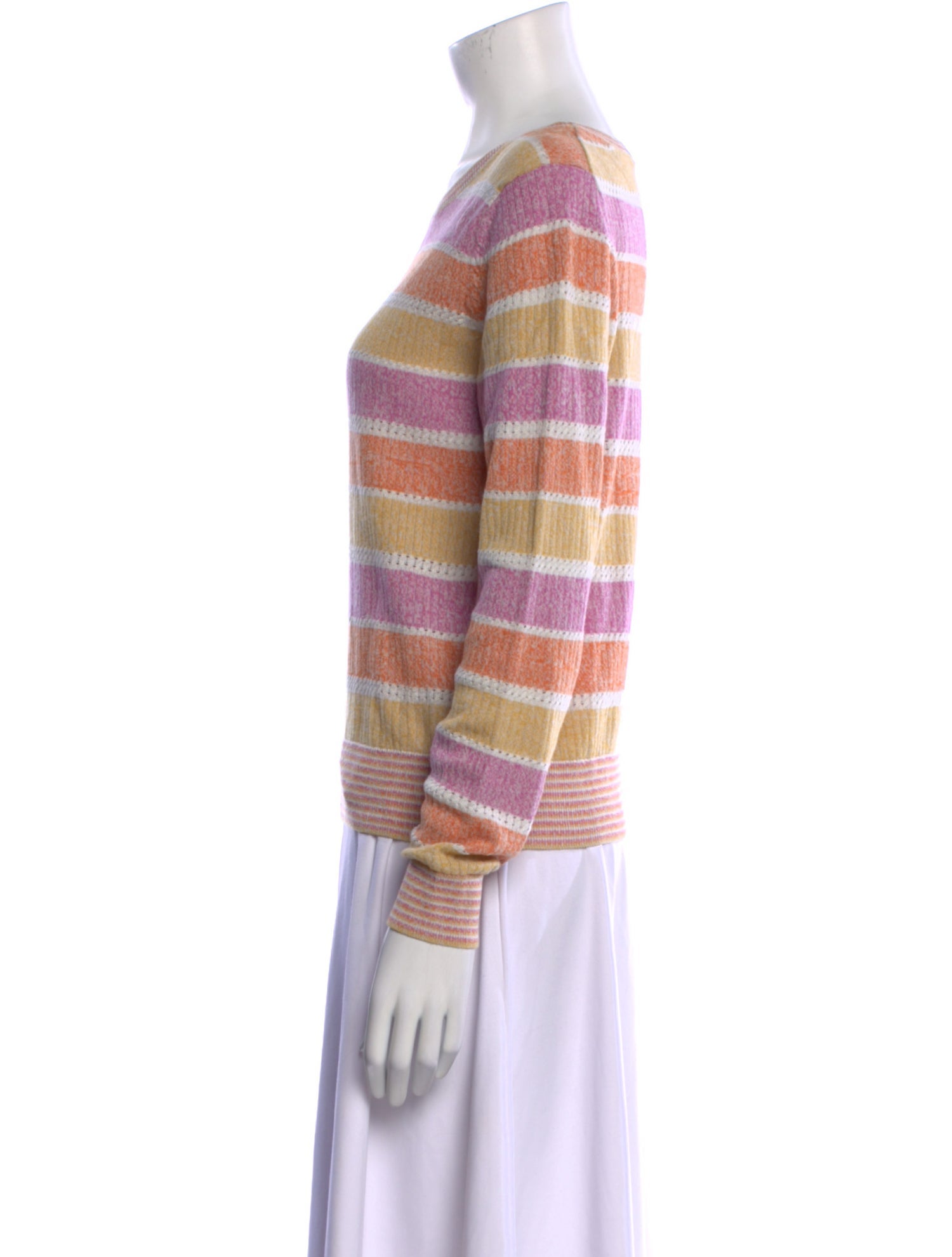 Veronica Beard Linen Striped Sweatshirt