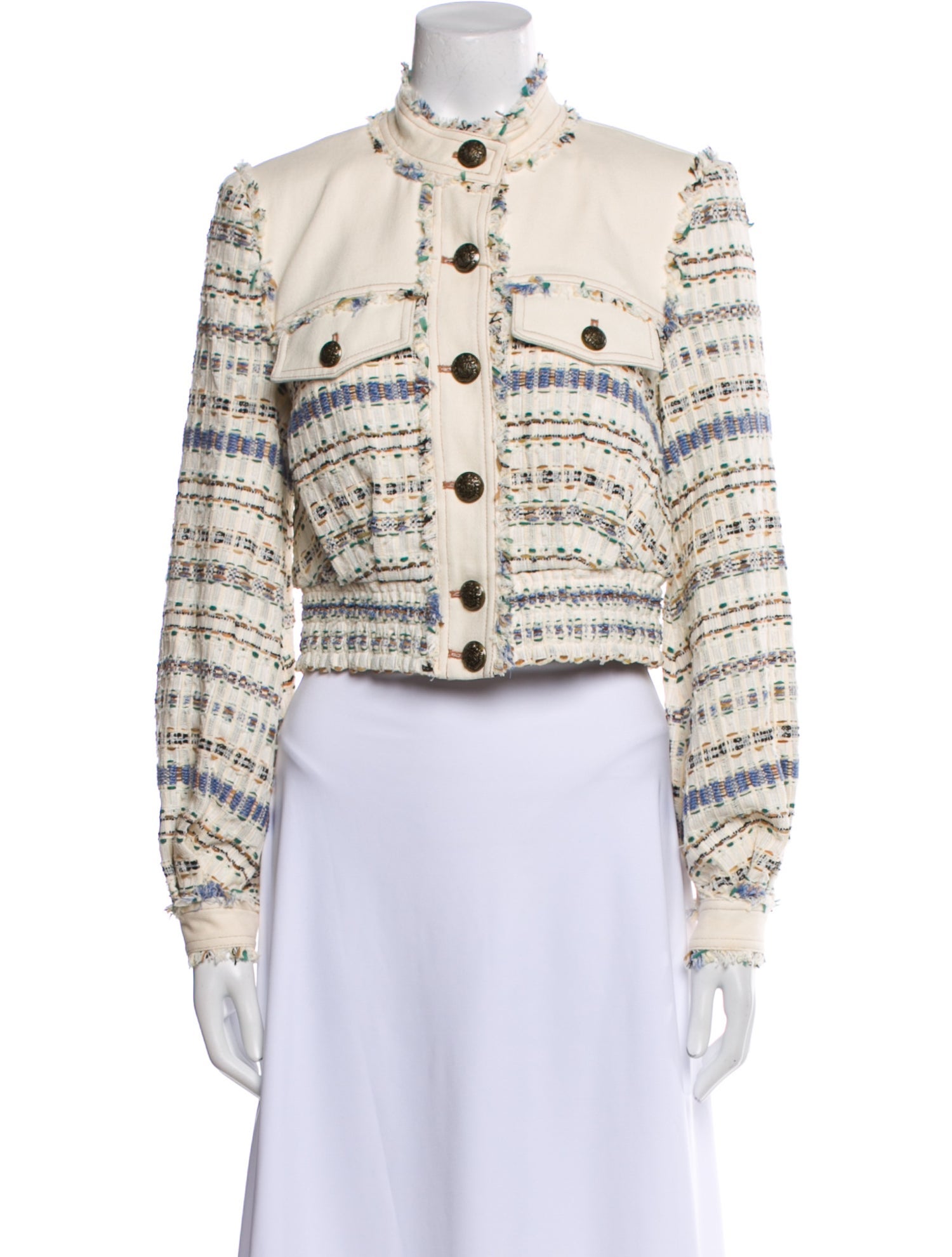 Veronica Beard Tweed Pattern Denim Jacket w/ Tags