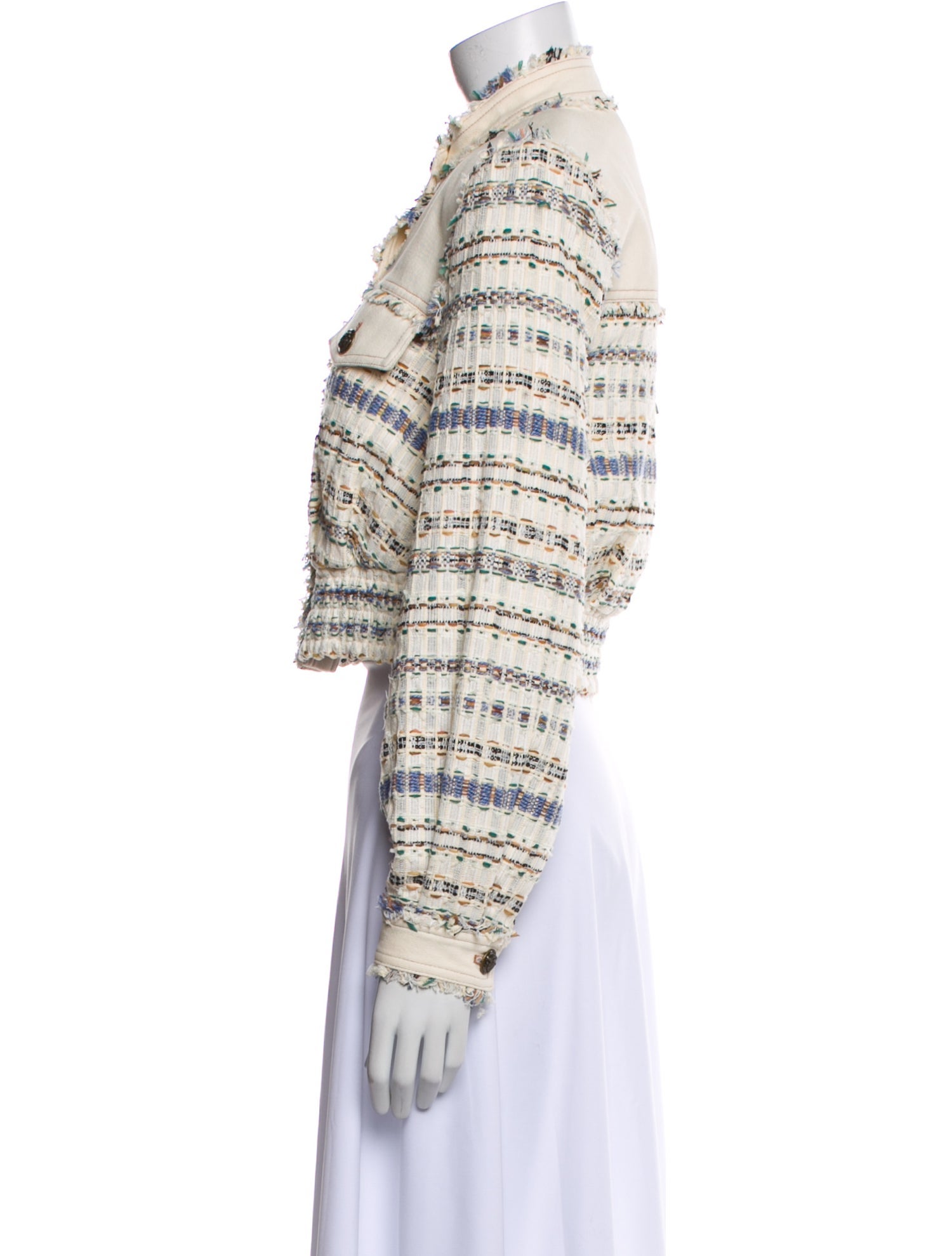 Veronica Beard Tweed Pattern Denim Jacket w/ Tags