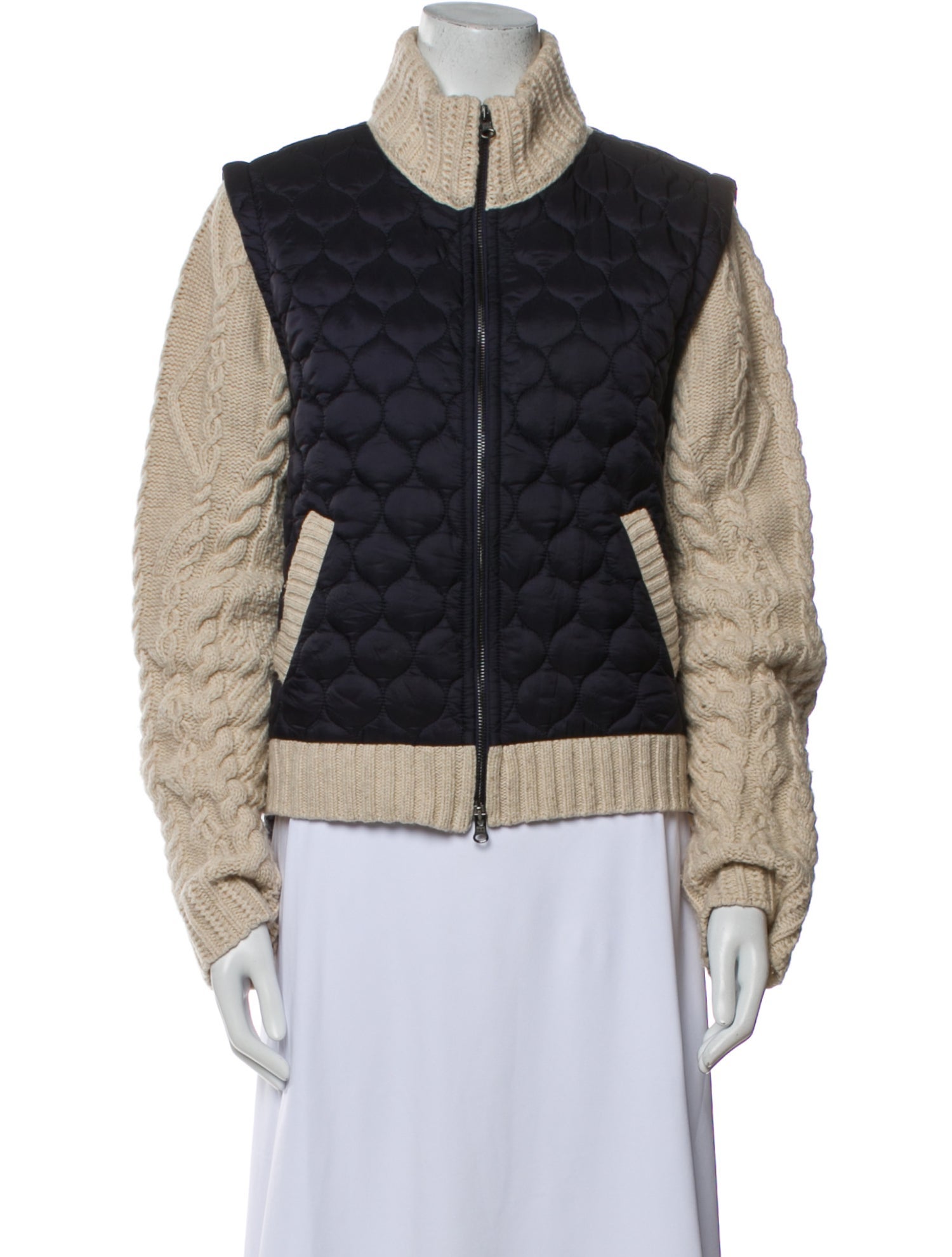 Veronica Beard Lambswool Printed Bomber Jacket
