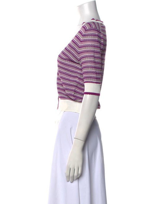 Veronica Beard Striped V-Neck Sweater