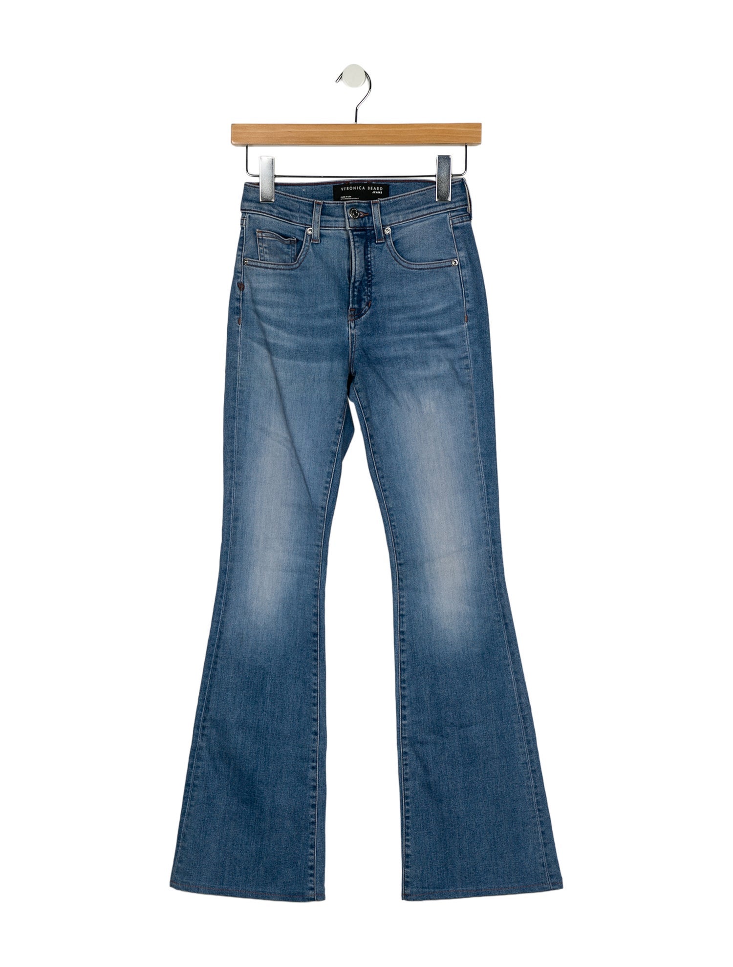 Veronica Beard Mid-Rise Wide Leg Jeans