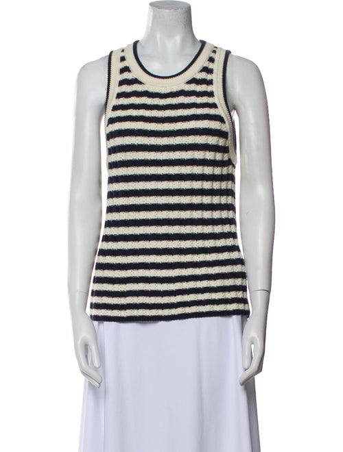Veronica Beard Striped Scoop Neck Top