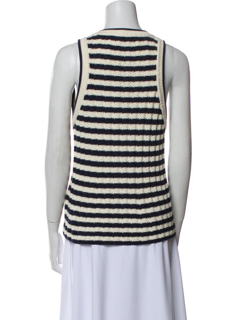 Veronica Beard Striped Scoop Neck Top