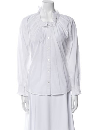 Veronica Beard Long Sleeve Button-Up Top
