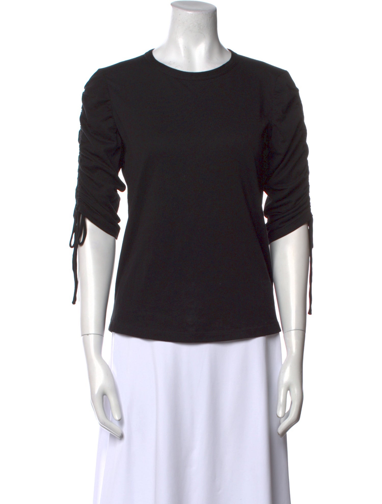 Veronica Beard Crew Neck Three-Quarter Sleeve T-Shirt