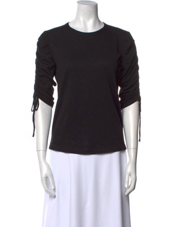 Veronica Beard Crew Neck Three-Quarter Sleeve T-Shirt