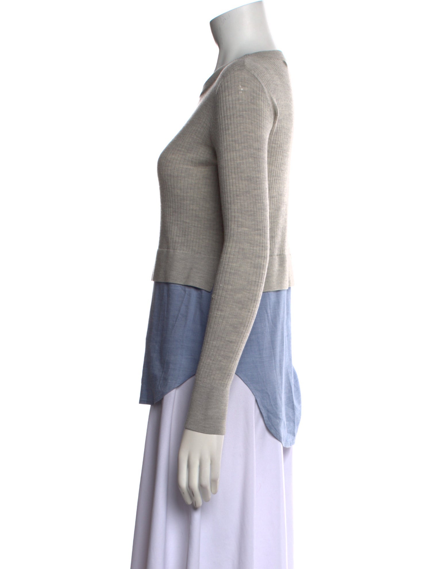 Veronica Beard Wool Bateau Neckline Top